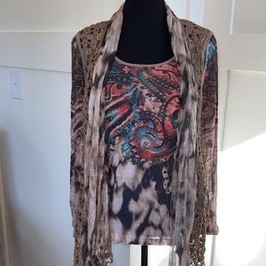 Elysee 26 layered beautiful artsy layered top